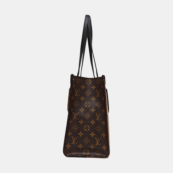 ONTHEGO MM Lona Monogram Revestida Marrón