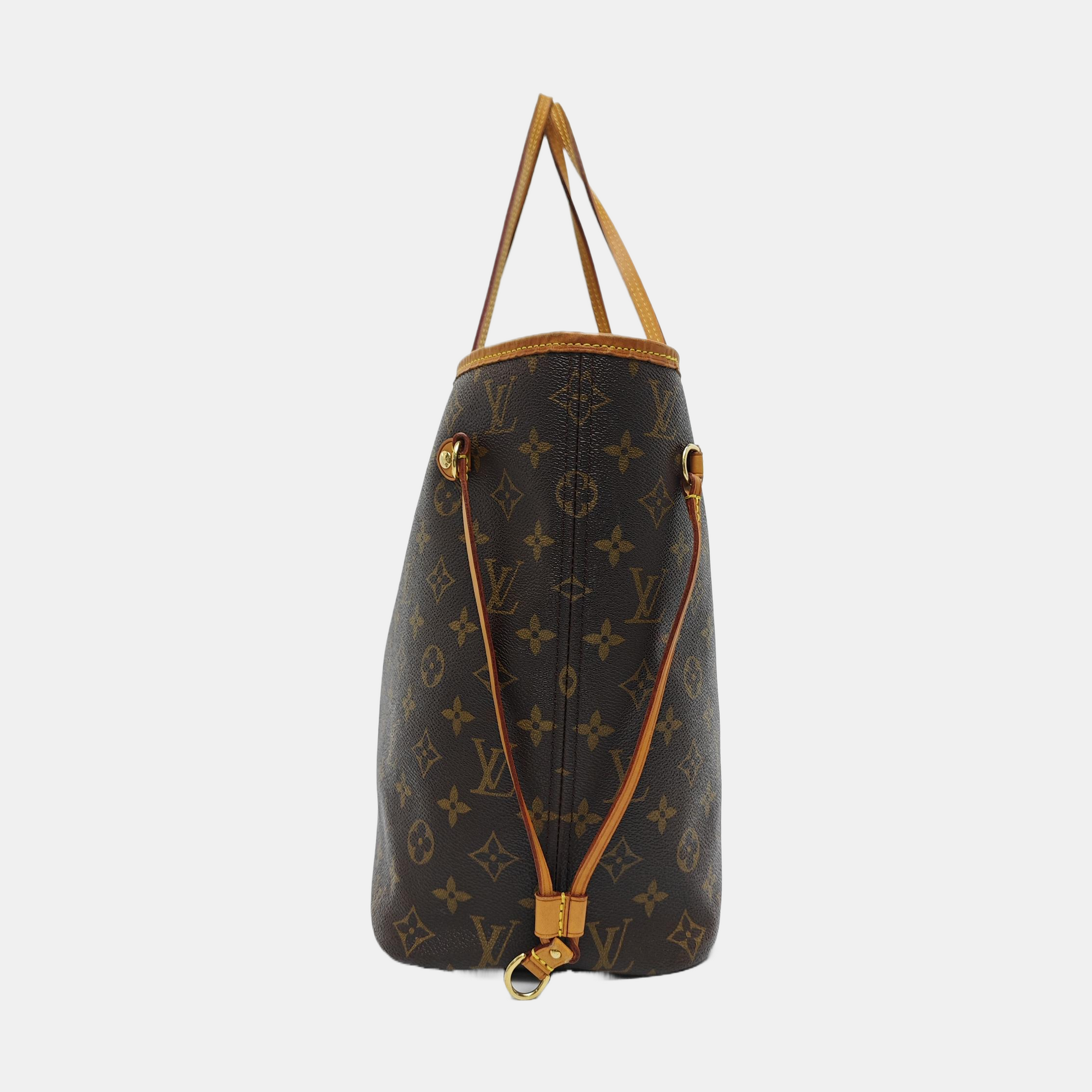 NEVERFULL MM Monogram Coated Canvas Brown