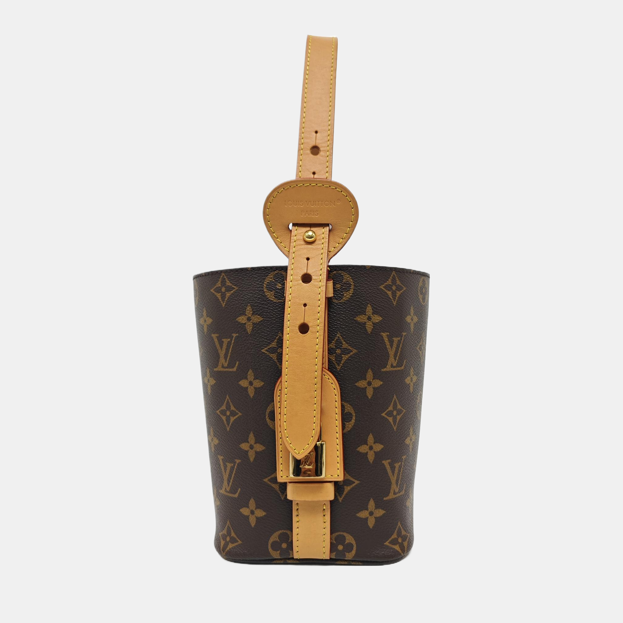 ALL IN BB Monogram Coated Canvas Brown
