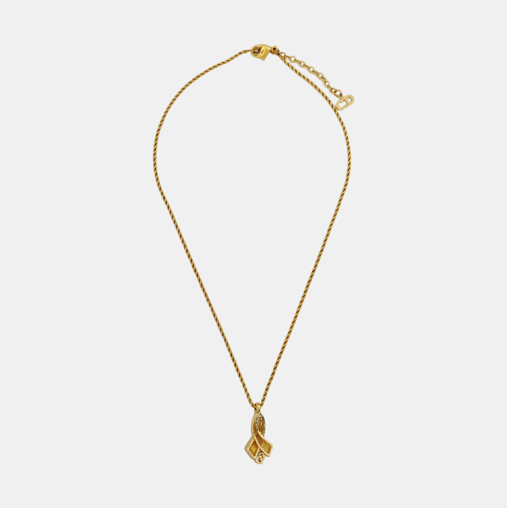 Twist Round Metal Gold Necklace