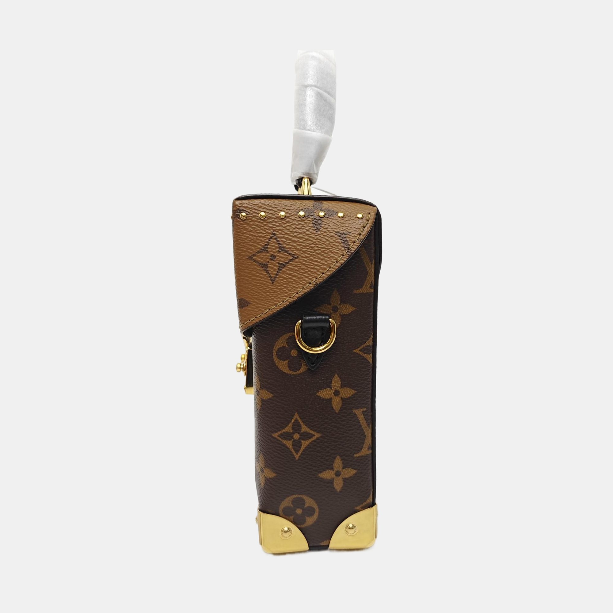 CAMERA BOX Monogram Coated Canvas Brown