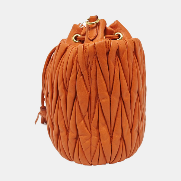 Matelassé Quilted Lambskin Orange