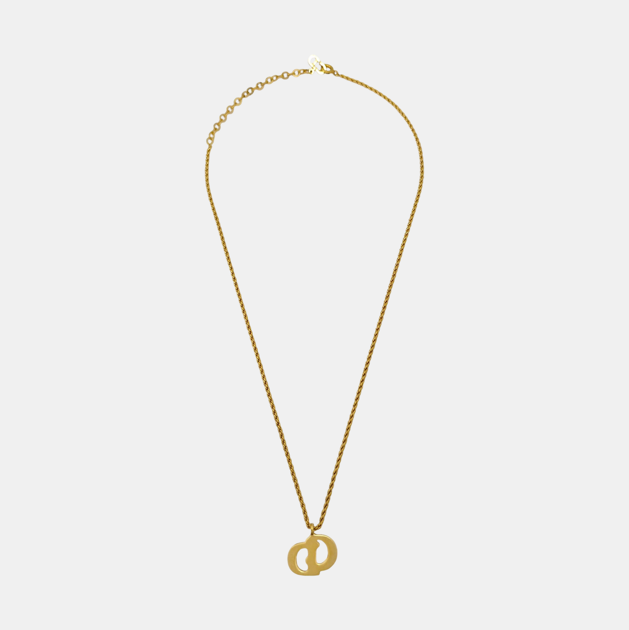 Twist Round Metal Gold Necklace