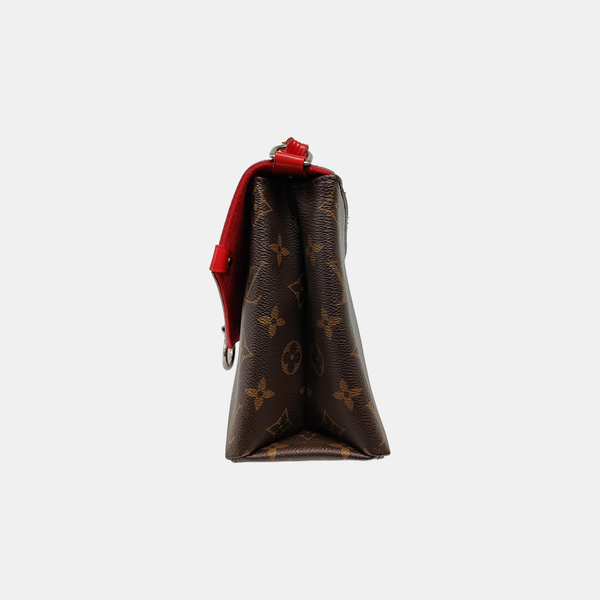 SAINT MICHEL Monogram Coated Canvas Brown
