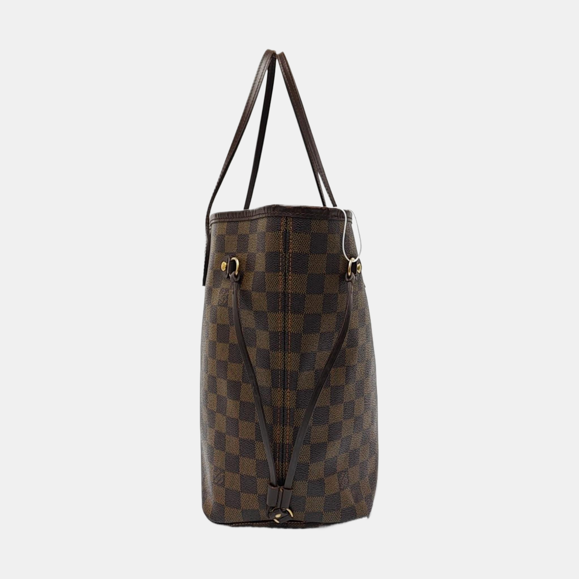 NEVERFULL MM Damier Ebene Coated Canvas Brown