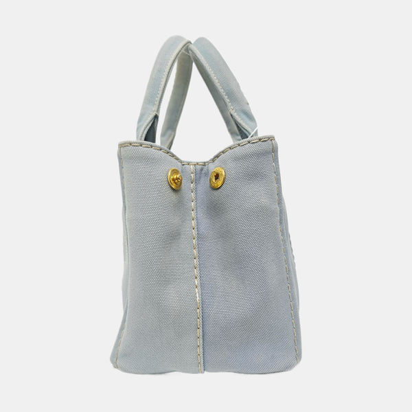 Denim Quilted Canvas Blue