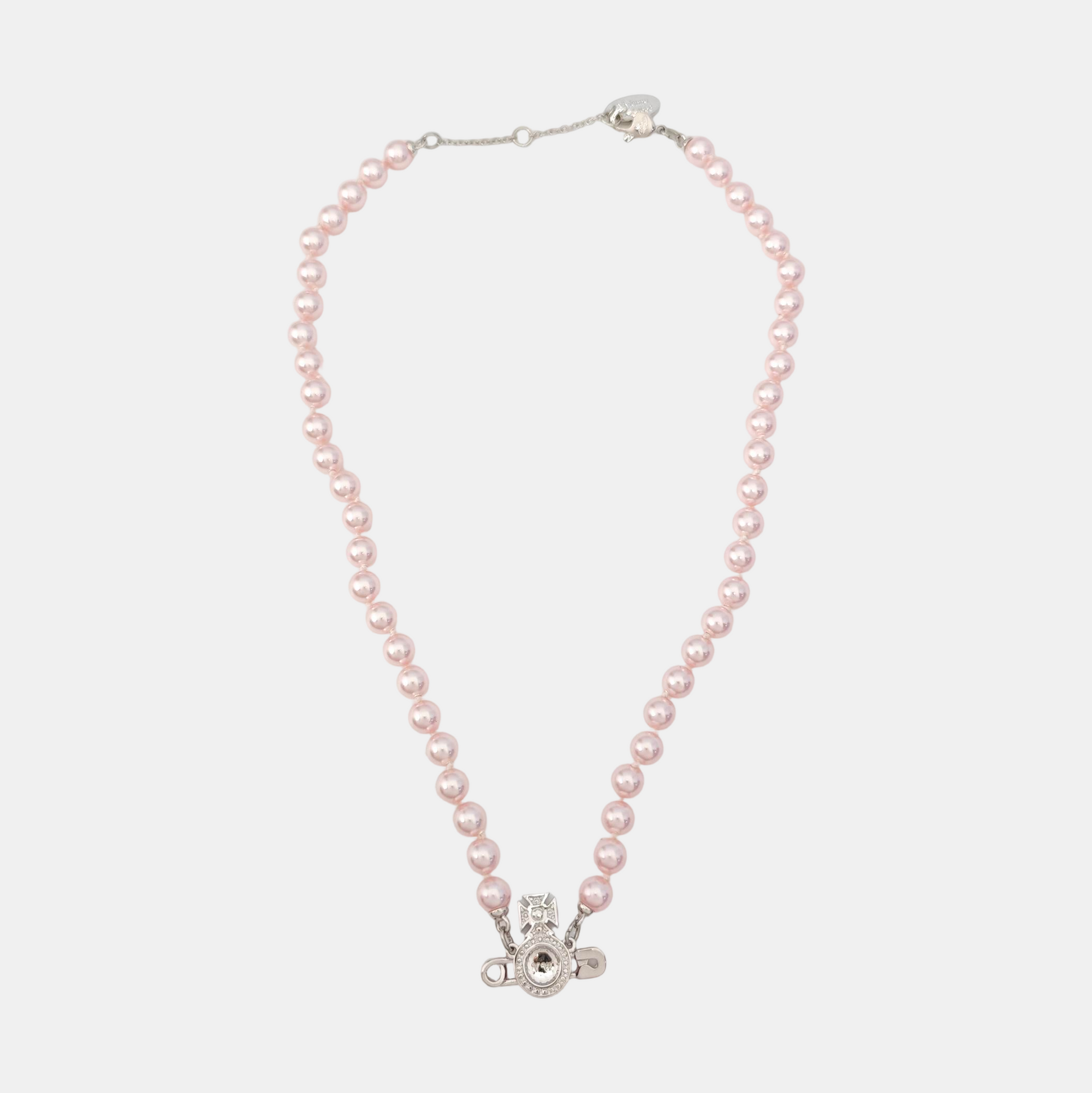 Faux Pearl Pink Necklace