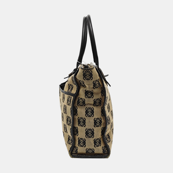 Monogram Canvas Tote Bag Beige
