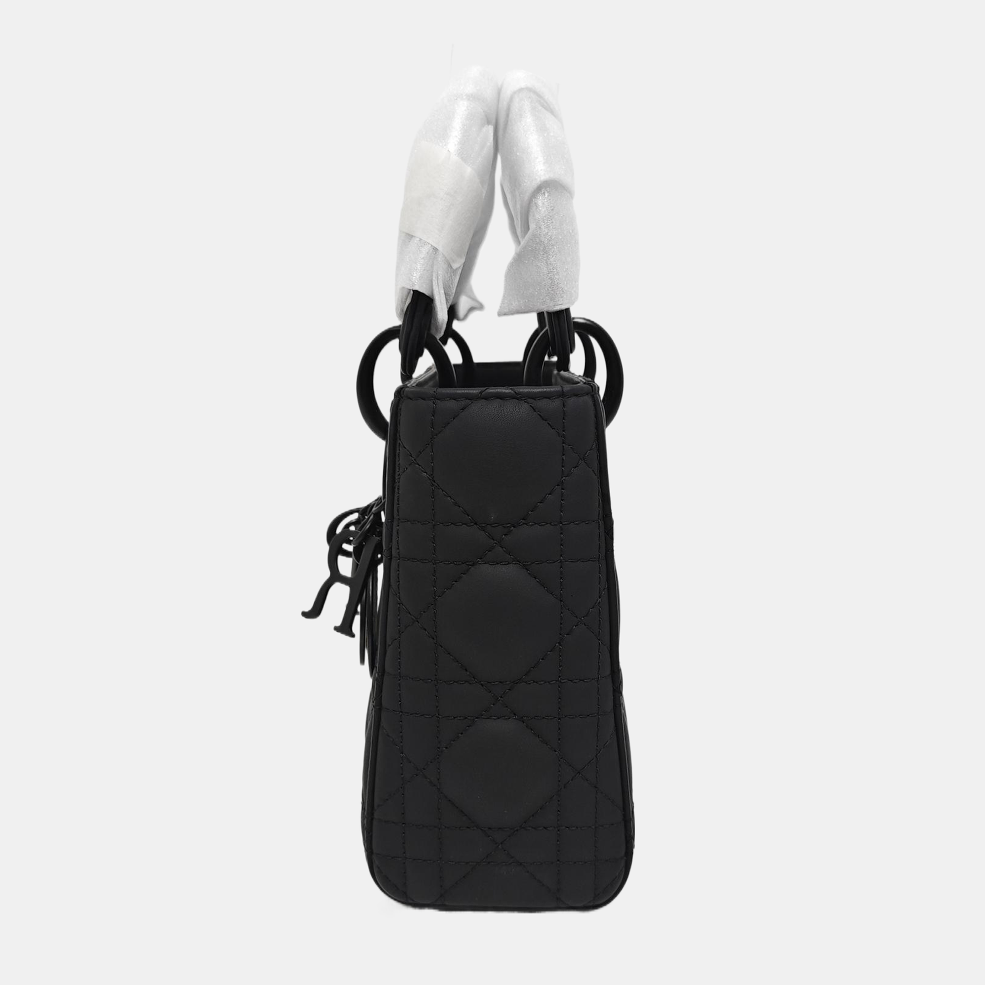 Lady Dior Mini Cannage Lambskin Black