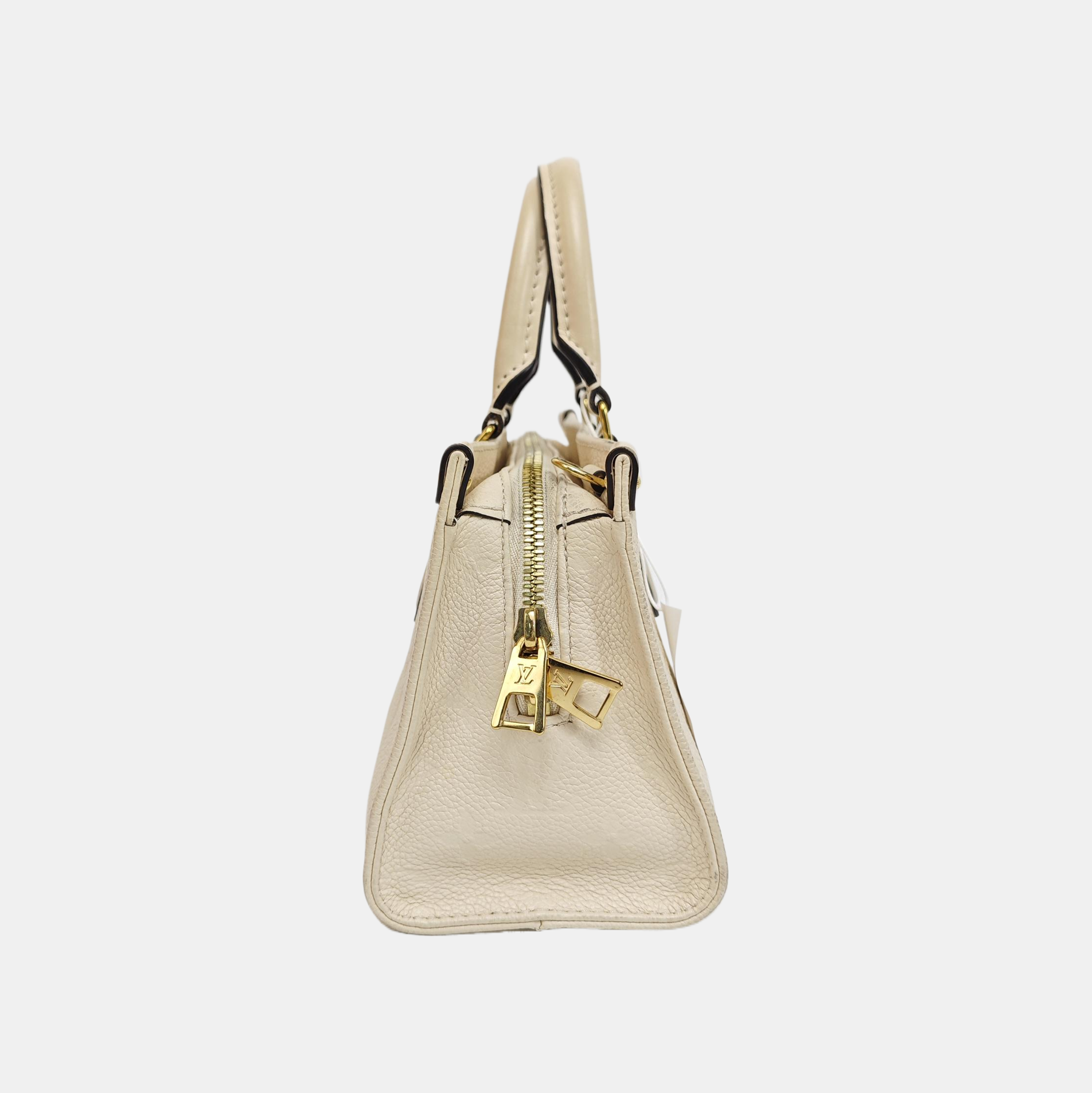 ONTHEGO EAST WEST PM Monogram Calfskin White