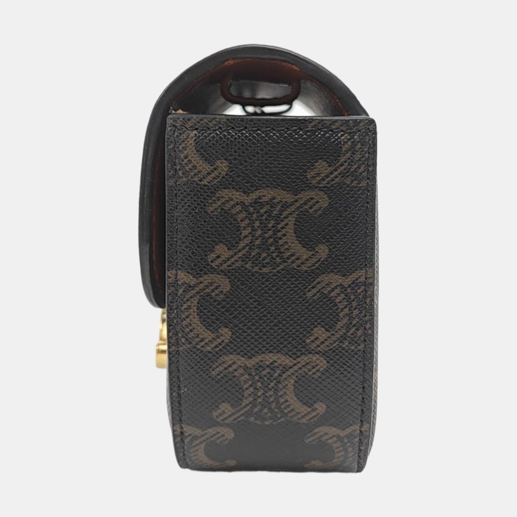 Authenticated pre-owned  TRIOMPHE Mini Coated Canvas Black - Crossbody Bag at Looply