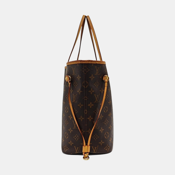 Authenticated pre-owned  NEVERFULL MM Monogram Coated Canvas Brown - Tote Bag at Looply