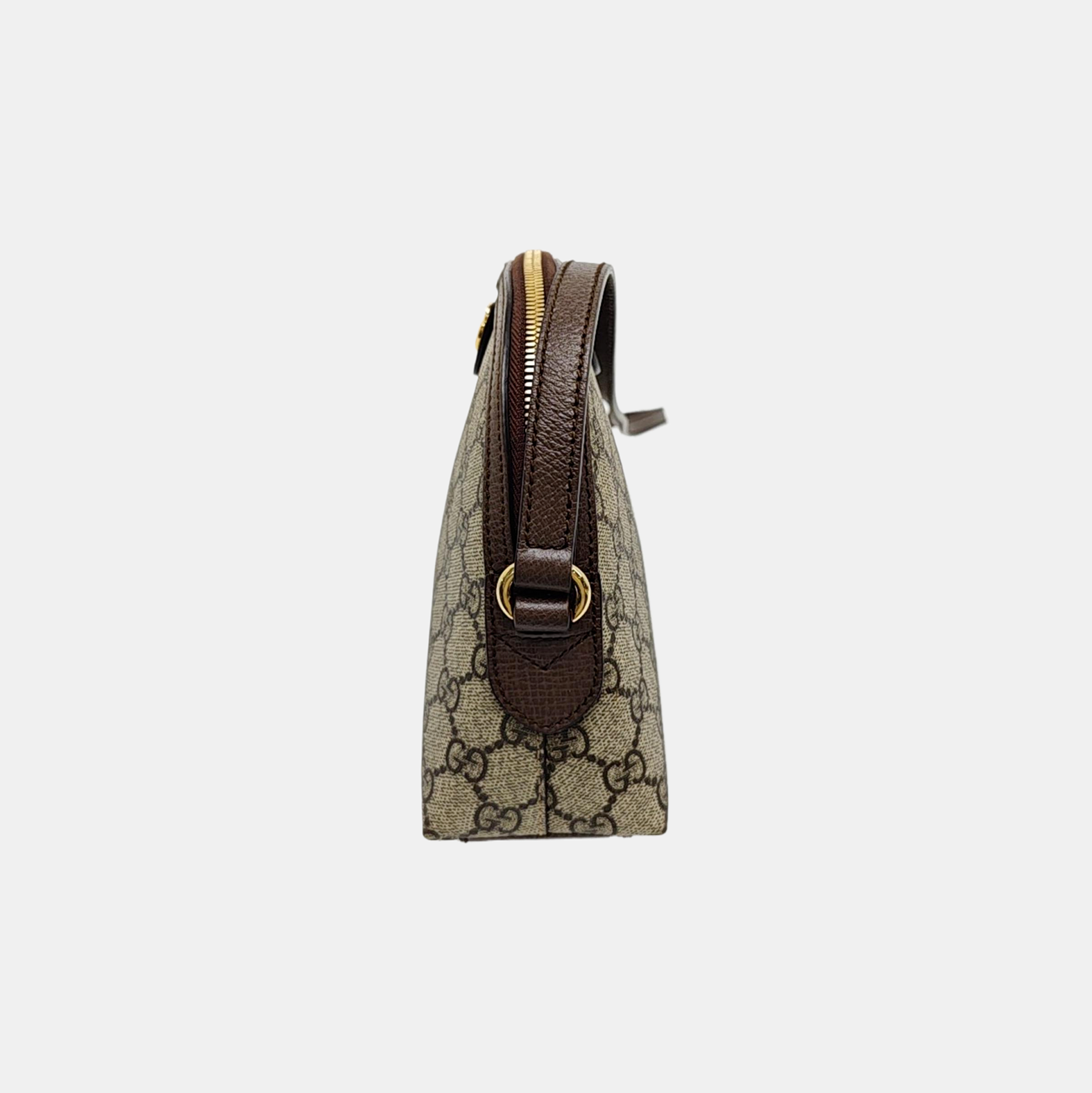 Ophidia Small Monogram Coated Canvas Beige