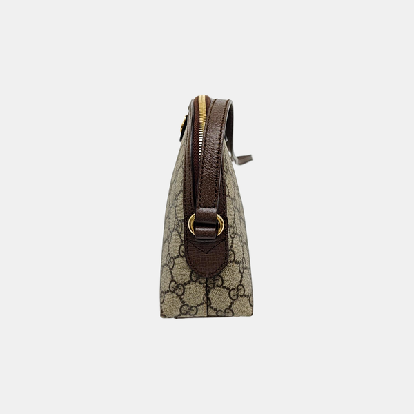 Ophidia Small Monogram Coated Canvas Beige