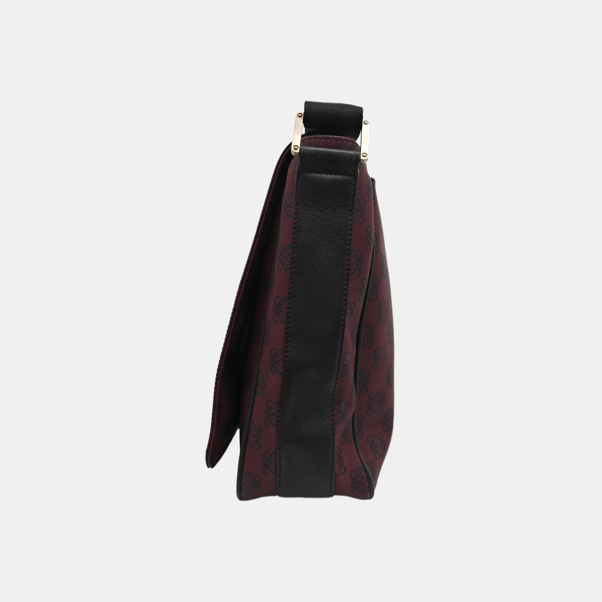 Coated Canvas Shoulder Bag Red