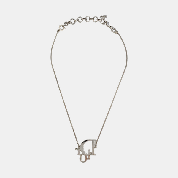 Dior Oblique Metal Silver Necklace