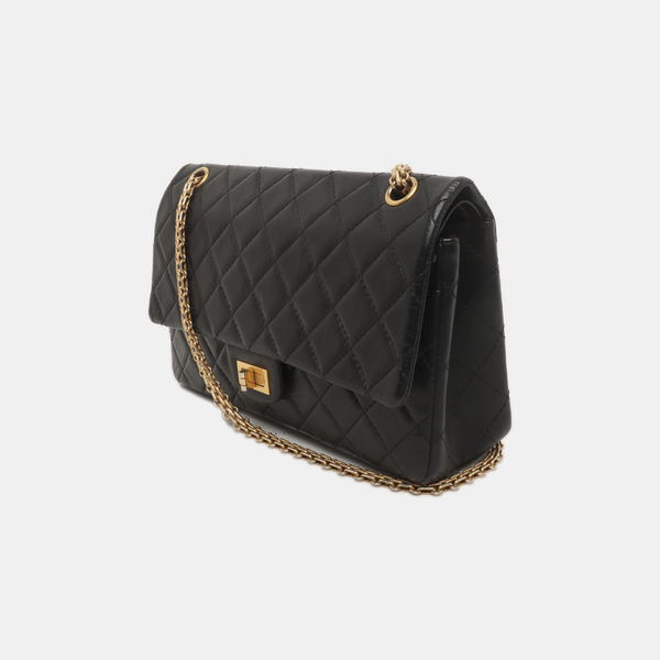 2.55 227 (jumbo) Quilted Calfskin Black