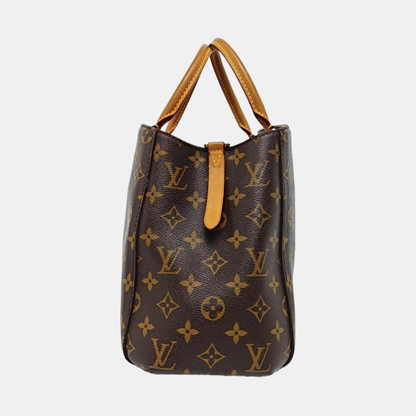 MONTAIGNE MM Monogram Coated Canvas Brown