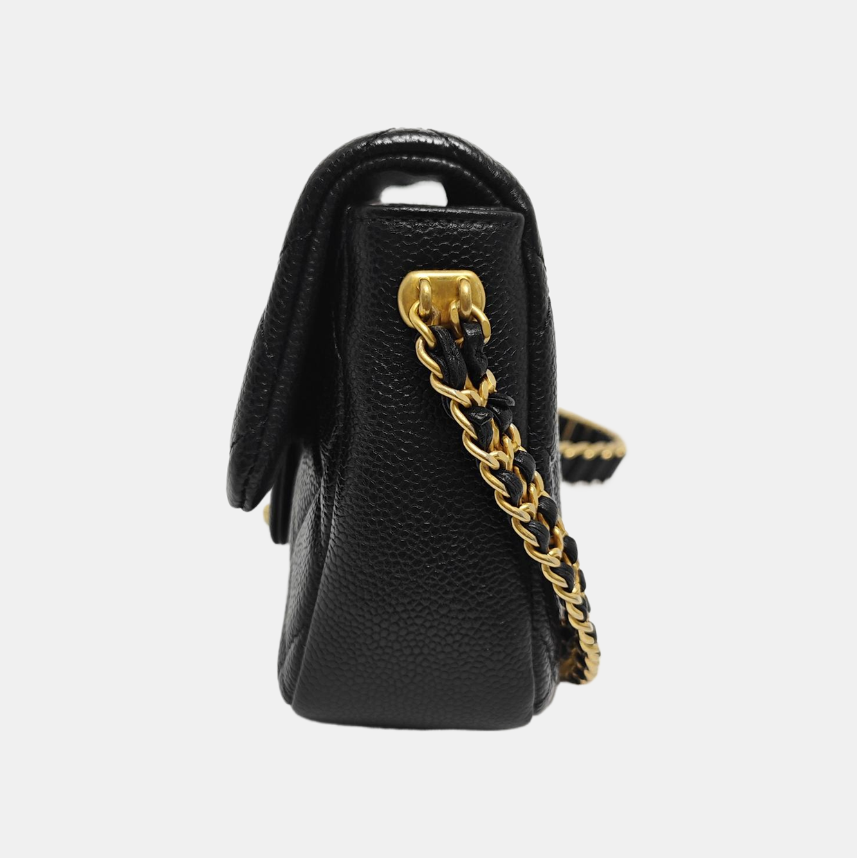 CLASSIC FLAP Mini Quilted Grained Calfskin Black