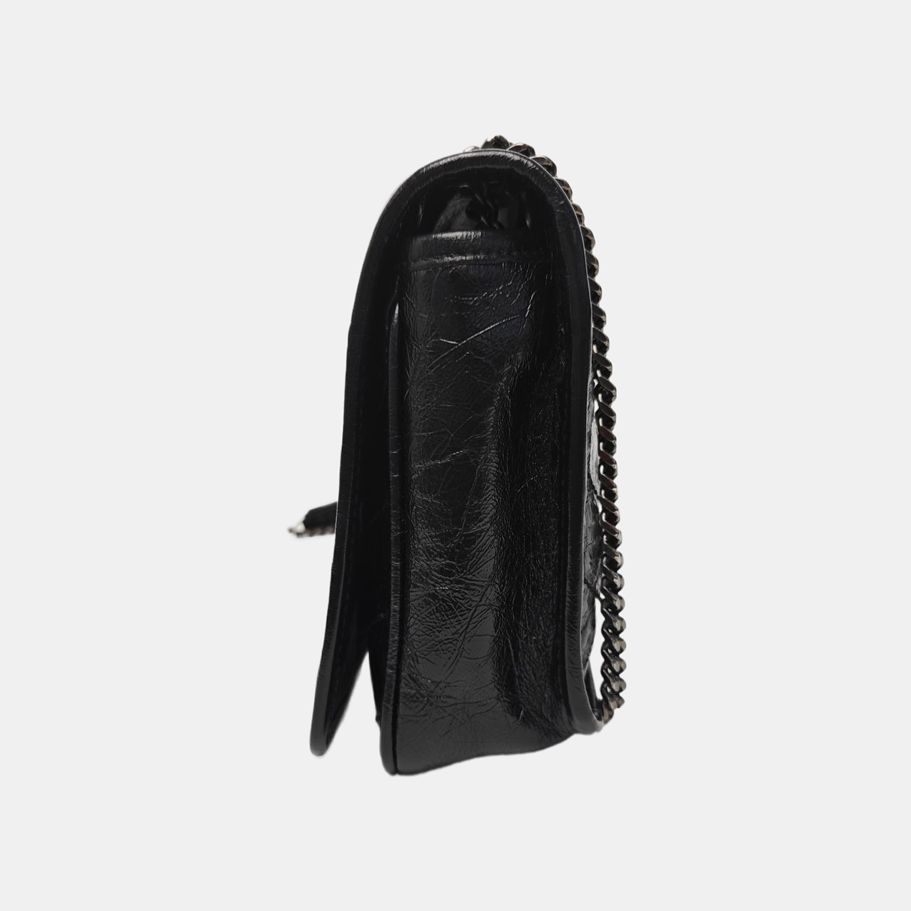 NIKI Mini Chevron Calfskin Black