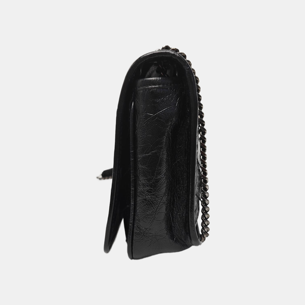 NIKI Mini Chevron Calfskin Black