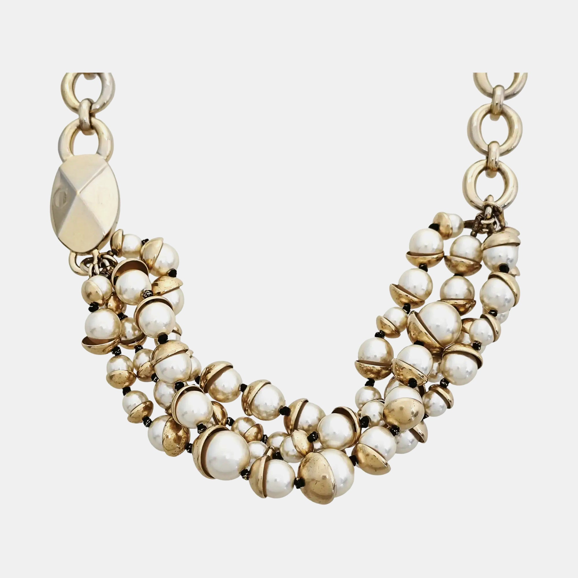 Ultradior Faux Pearl Gold Necklace