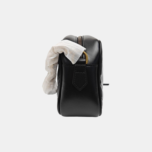 GG Marmont Small Quilted Calfskin Black