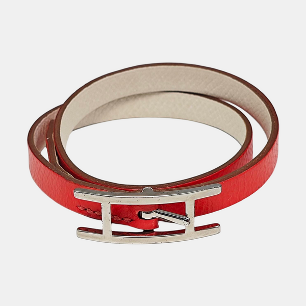 Behapi Leather Red Bangle