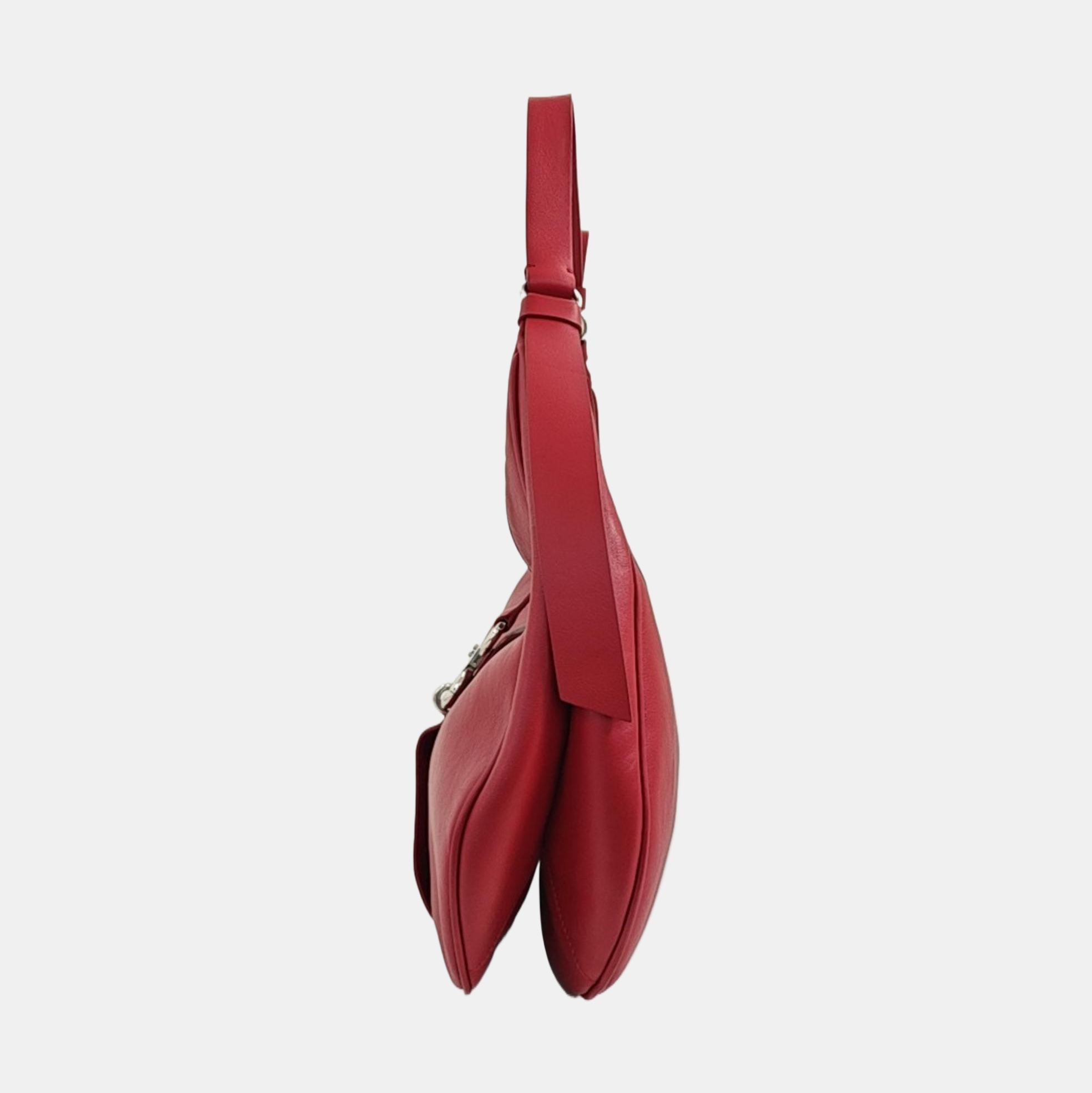 Calfskin Top Handle Bag Red