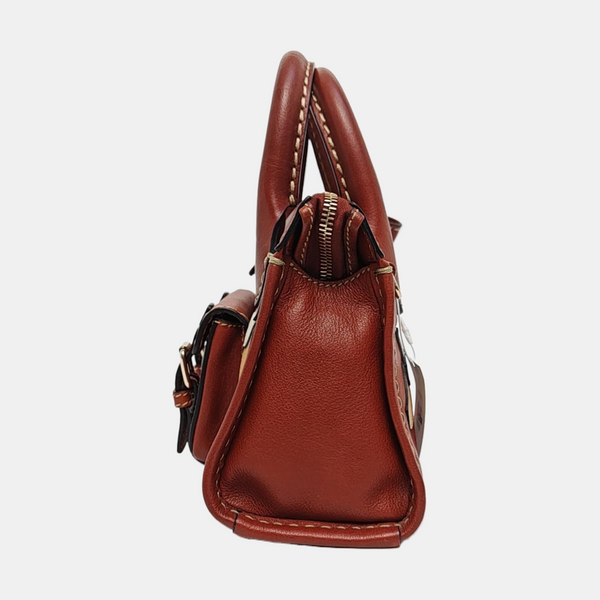 Edith Mini Quilted Calfskin Brown