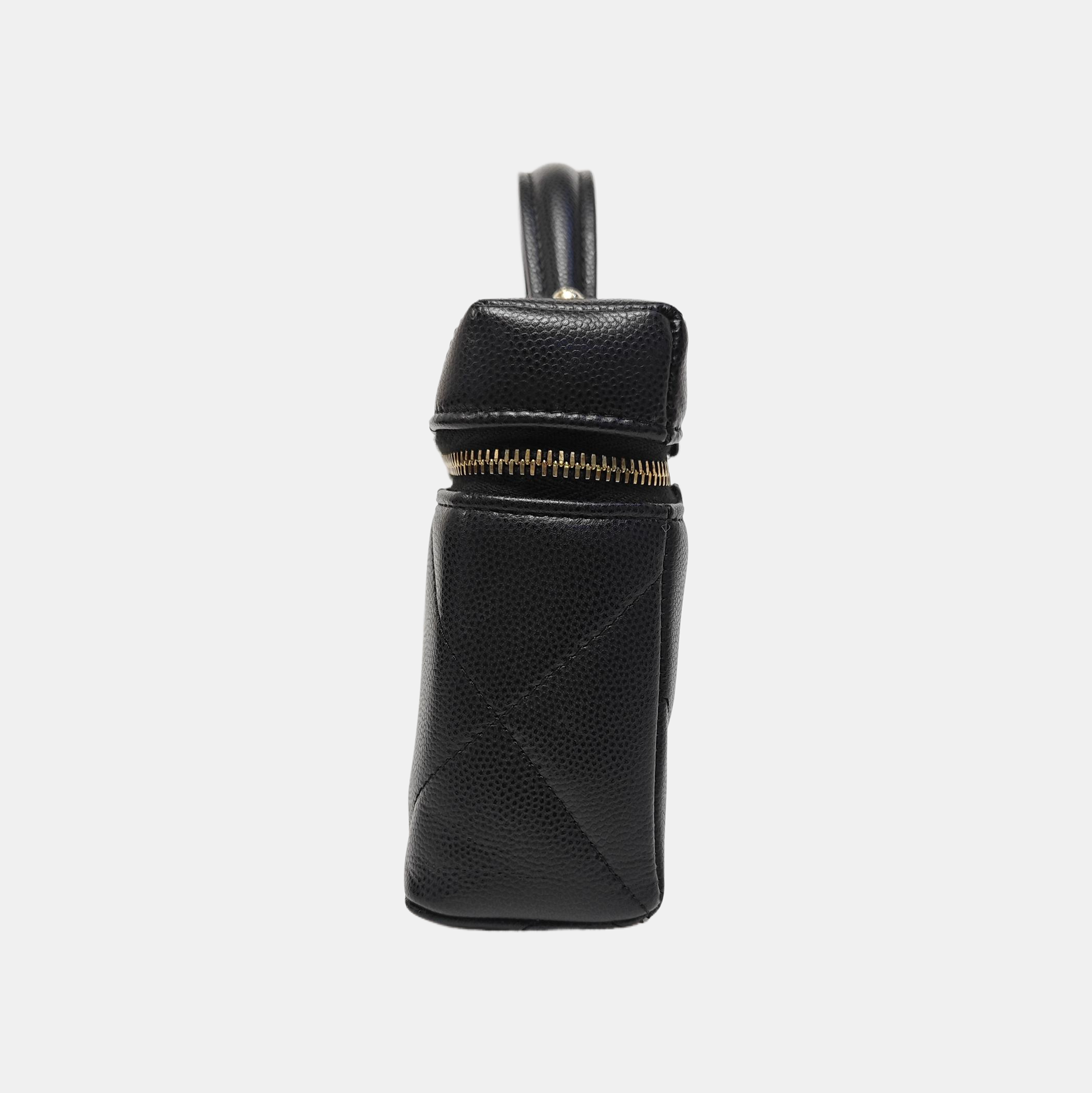 VANITY CASE Quilted Grained Calfskin Black