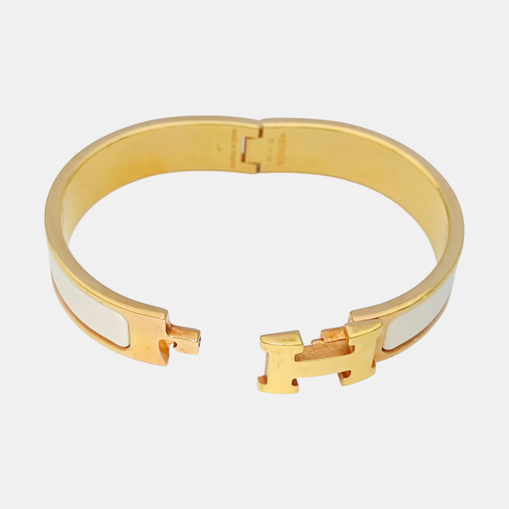 Clic H Metal Gold Bangle
