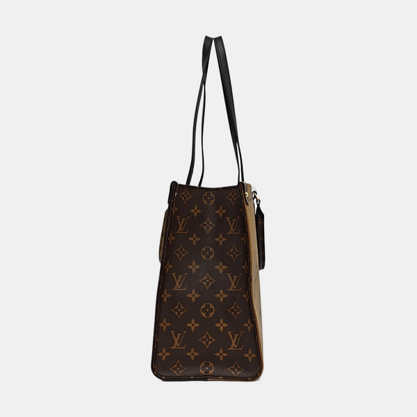 Authenticated pre-owned  ONTHEGO MM Monogram Coated Canvas Brown - Tote Bag at Looply