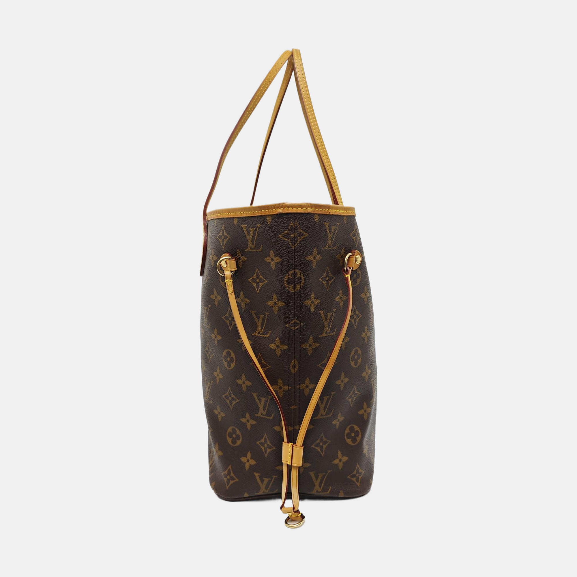 NEVERFULL MM Monogram Coated Canvas Brown