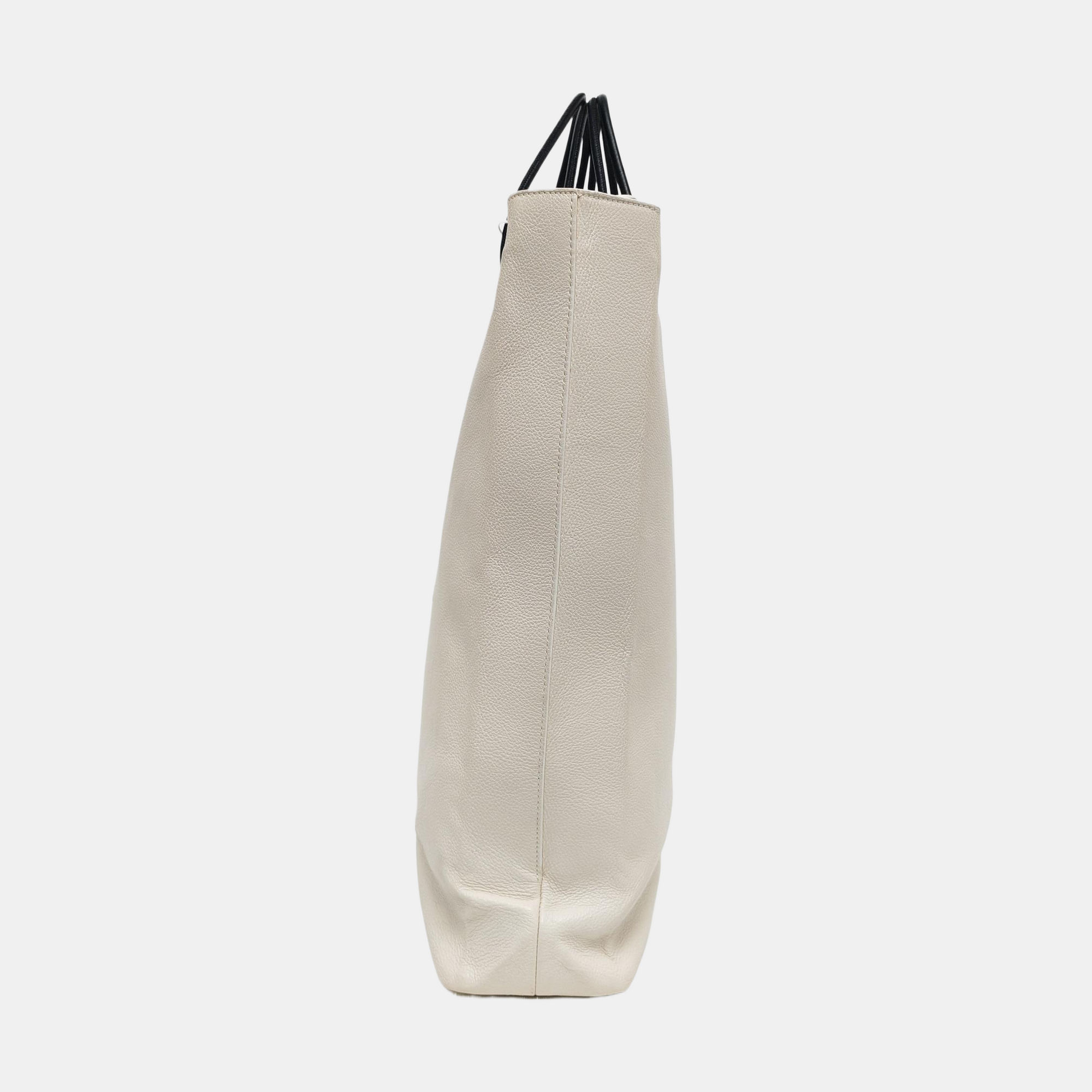 Shopping Bag Calfskin White