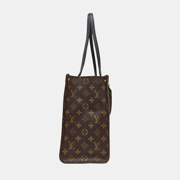 ONTHEGO MM Monogram Coated Canvas Brown