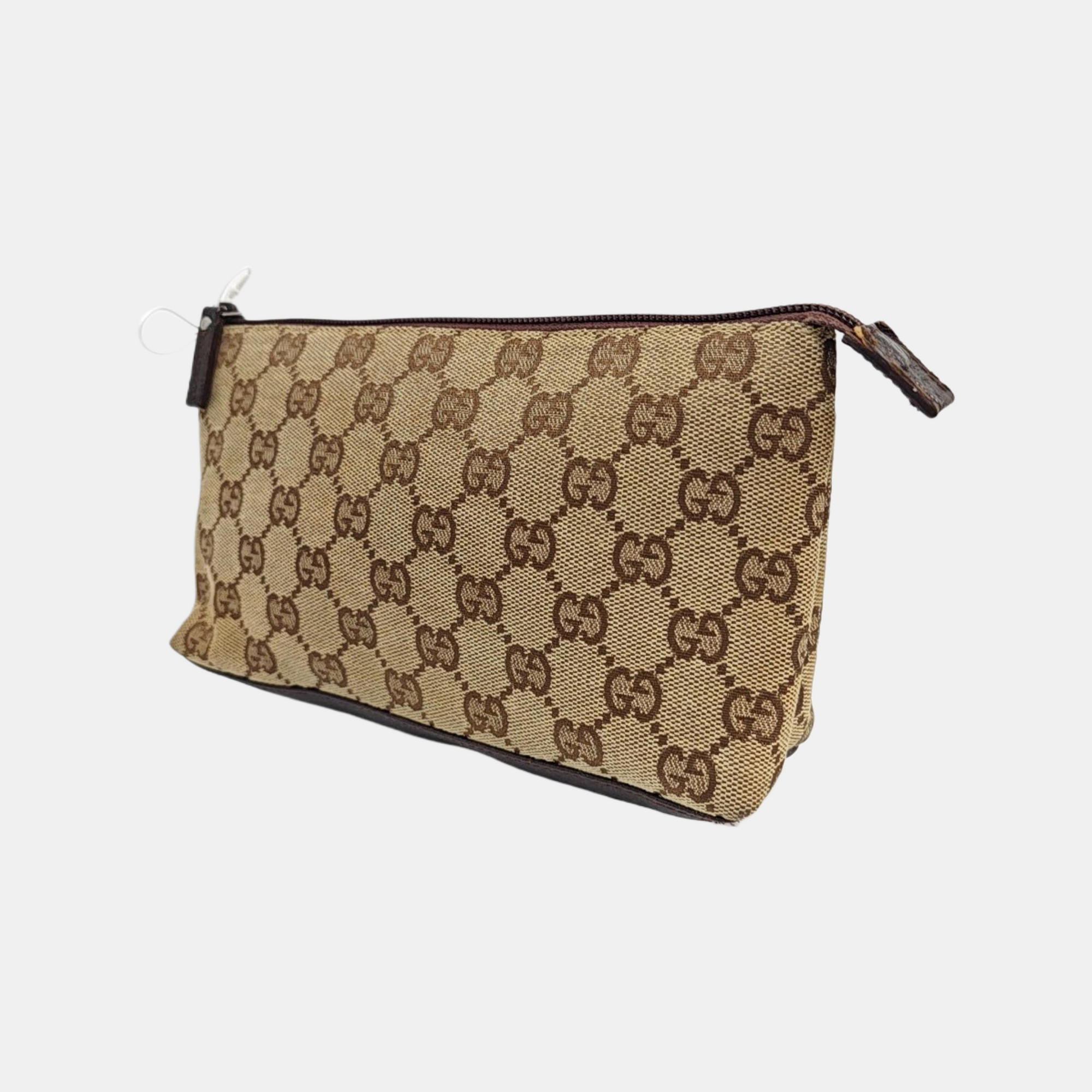 Monogram Canvas Clutch Brown
