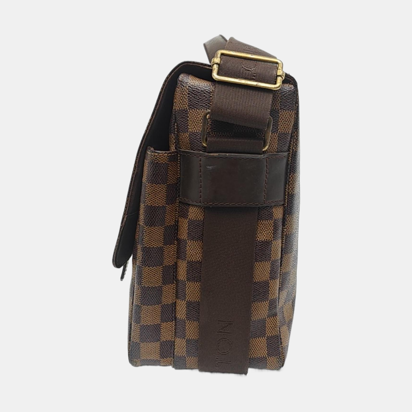 BROADWAY Damier Ebene Coated Canvas Brown