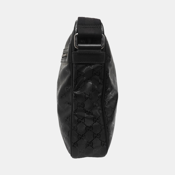 GG Imprime Messenger Monogram Coated Canvas Black