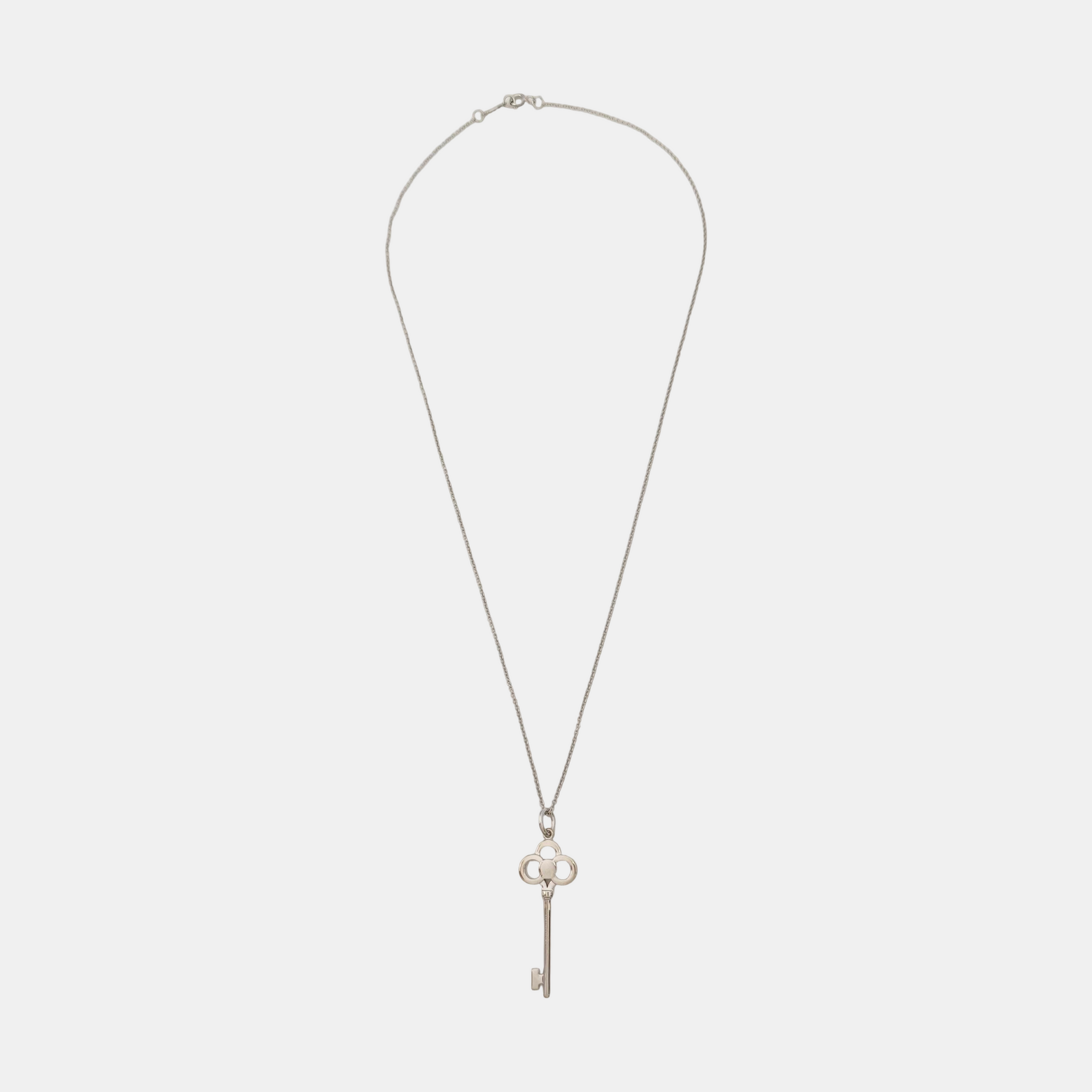 Tiffany Keys 18k White Gold Silver Necklace