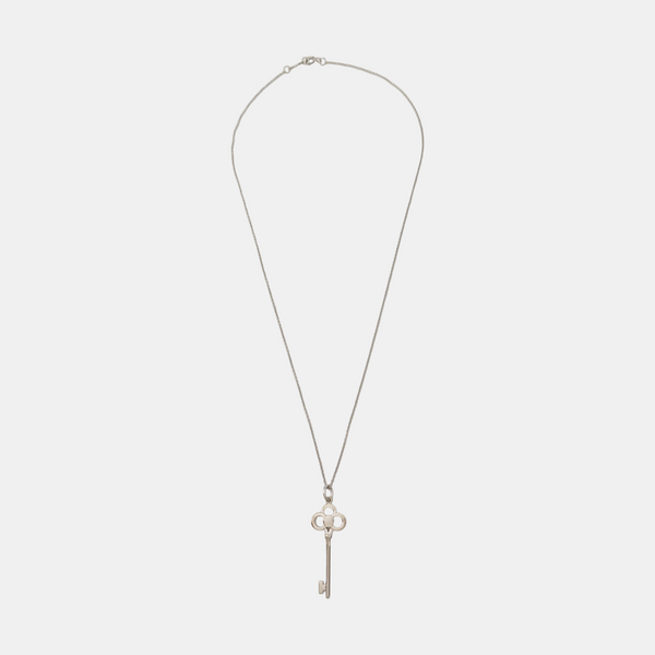 Tiffany Keys 18k White Gold Silver Necklace