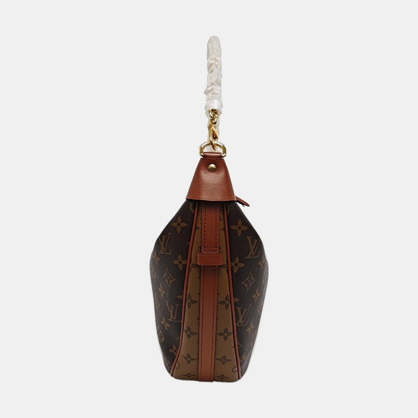 LOOP HOBO Monogram Coated Canvas Brown