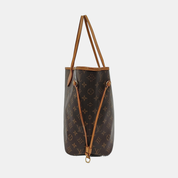 NEVERFULL MM Monogram Coated Canvas Brown
