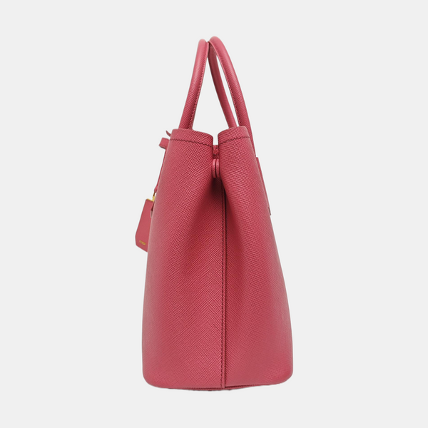 Saffiano Calfskin Tote Bag Medium Red
