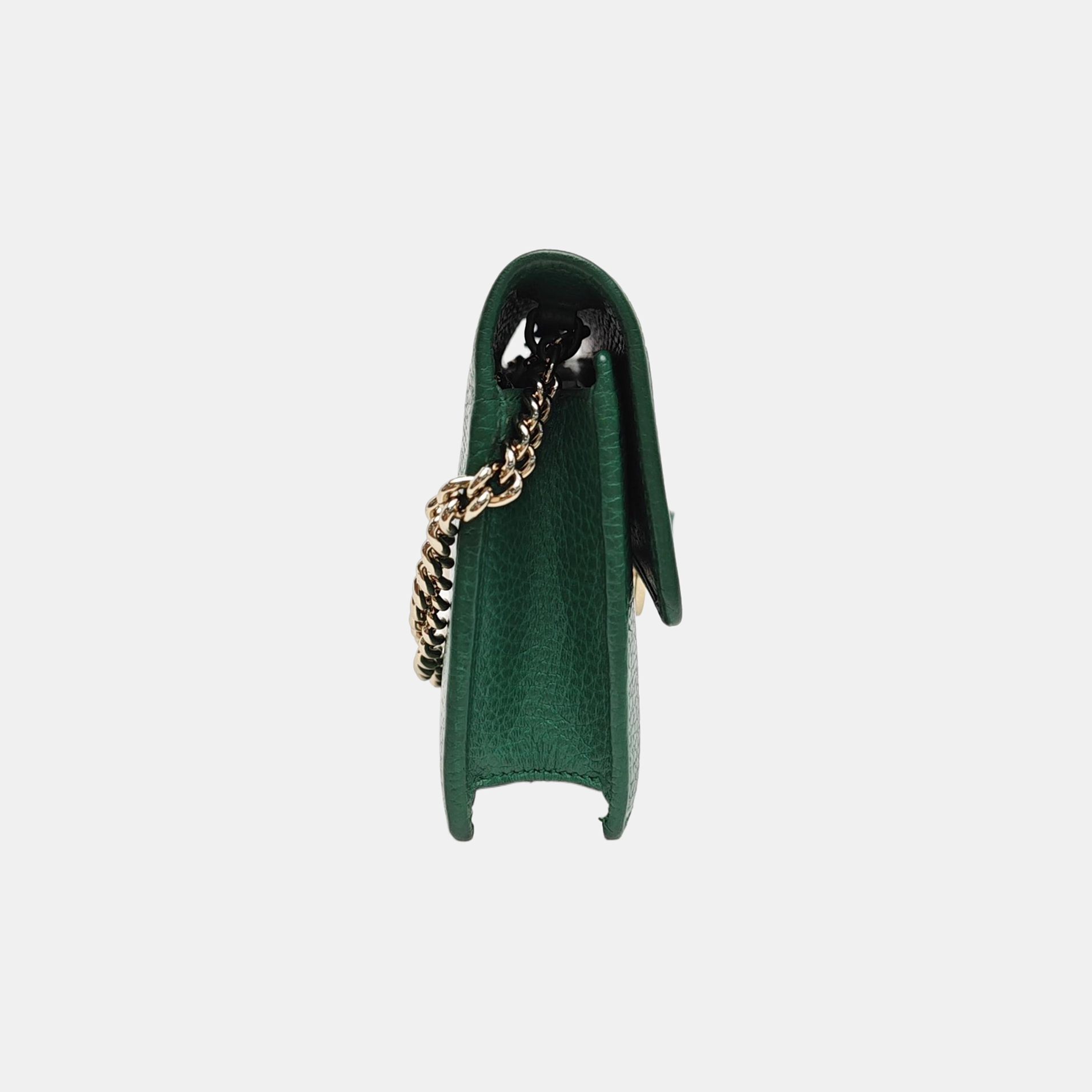 Interlocking G Calfskin Green
