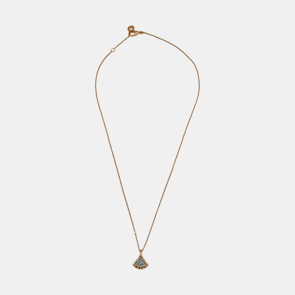 DIVAS' DREAM 18k Rose Gold Blue Necklace