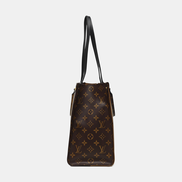 ONTHEGO MM Monogram Coated Canvas Brown