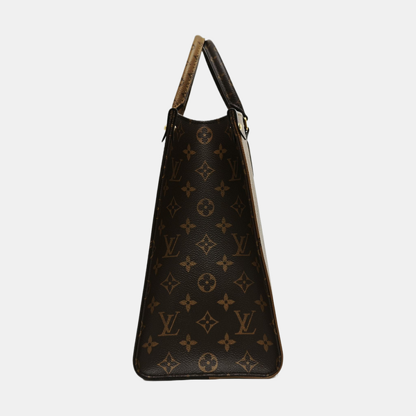 ONTHEGO MM Monogram Coated Canvas Brown
