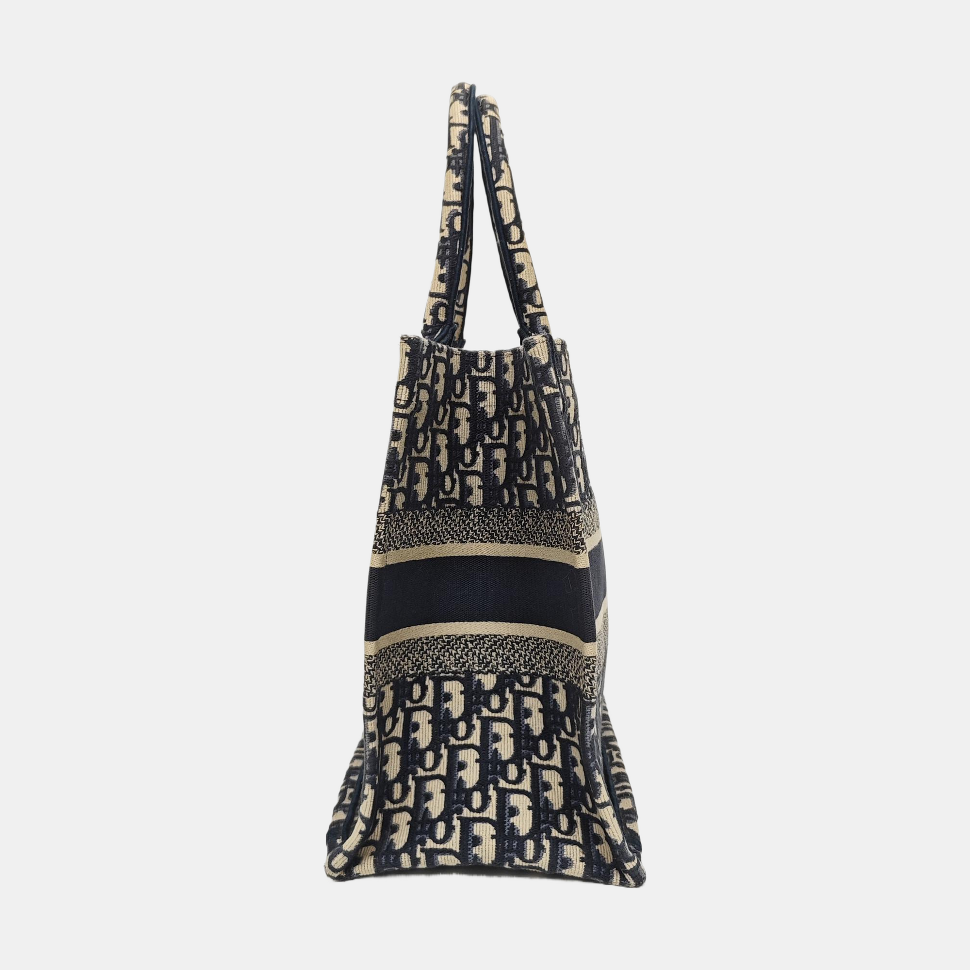 Book Tote Medium Oblique Canvas Blue
