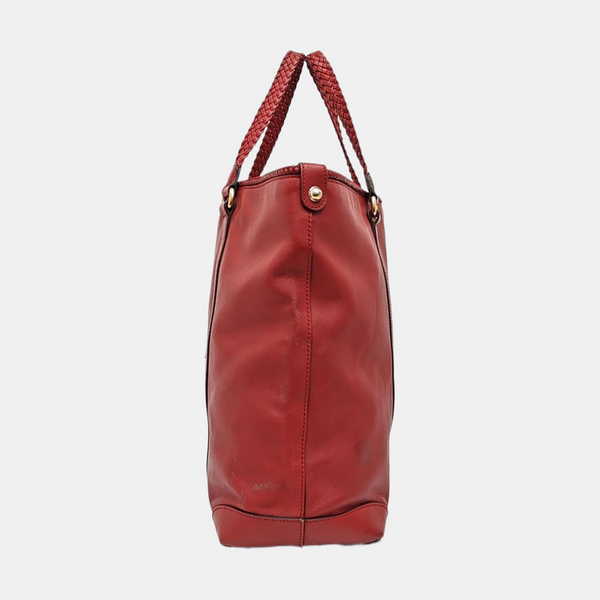 Calfskin Tote Bag Red